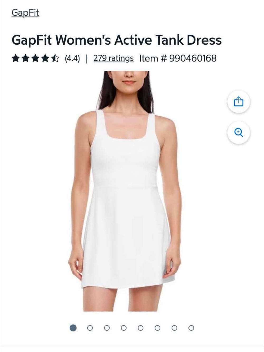 GAP White Women's Active Tank Dress